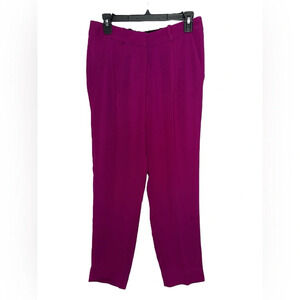 Diane Von Furstenberg Jacques Cady Crepe Pants Size 2 Fuschia Career Dress Pants